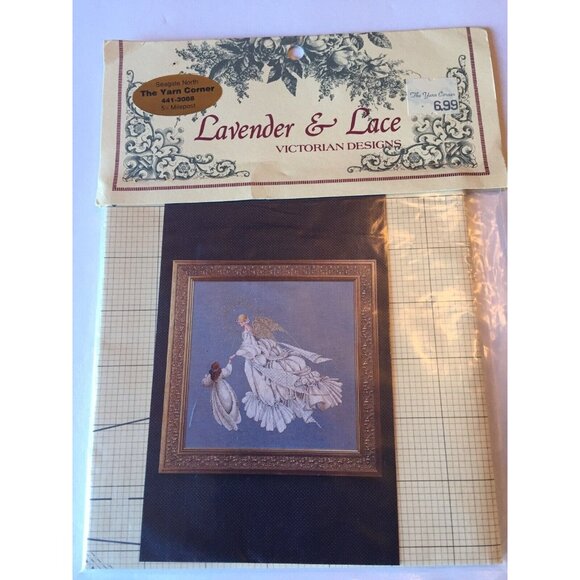 Lavender & Lace Angel Of Mercy Cross Stitch Pattern NOS L&L 28 16 1/4x16 1/8 - Picture 7 of 8